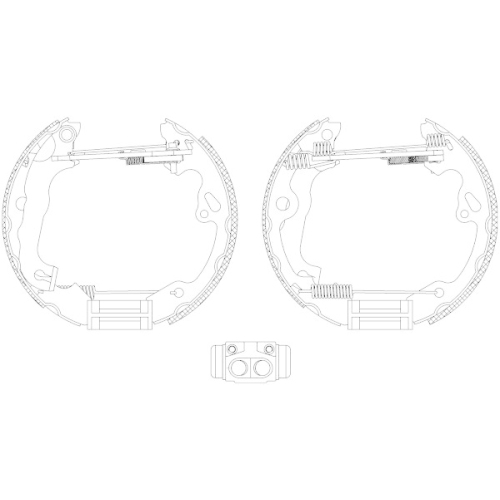 HELLA Bremsbackensatz Shoe Kit Pro 8DB 355 005-231