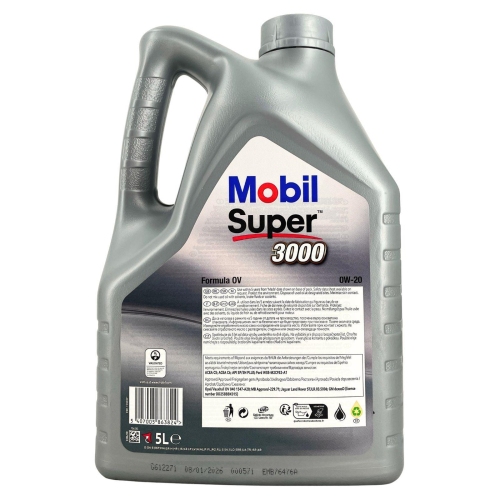 Motor&ouml;l Mobil Super 3000 Formula OV 0W-20 OPEL A20 GM dexosD - 5 Liter 156283