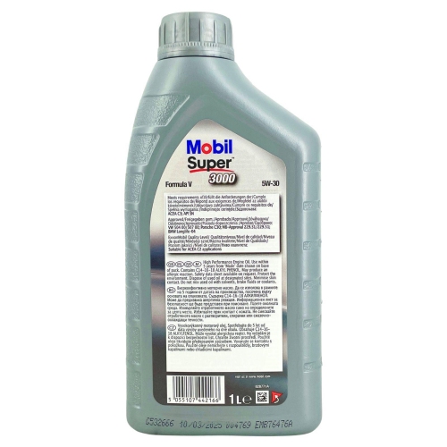Motor&ouml;l MOBIL 152356 Super 3000 Formula V 5W30 - 1 Liter Flasche 152356
