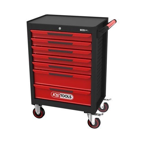 ECOline SCHWARZ/ROT Werkstattwagen mit 7 Schubladen KS TOOLS 897.0007