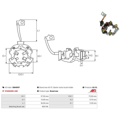AS-PL Halter, Kohleb&uuml;rsten AS SBH0097
