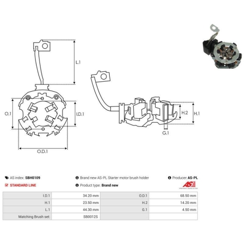 AS-PL Halter, Kohleb&uuml;rsten AS SBH0109