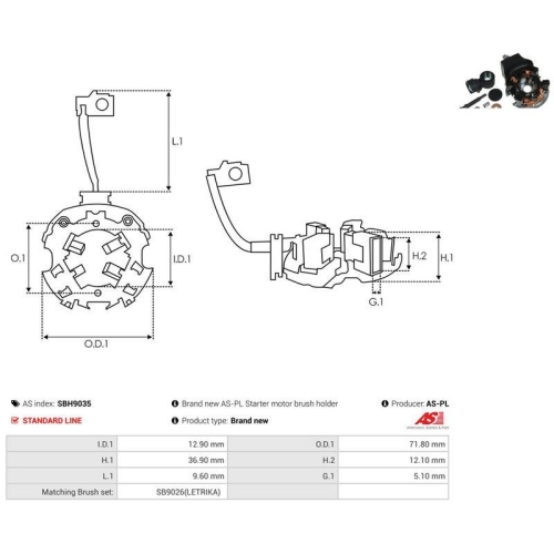 AS-PL Halter, Kohleb&uuml;rsten AS SBH9035