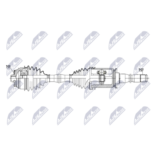NTY Antriebswelle NPW-BM-209