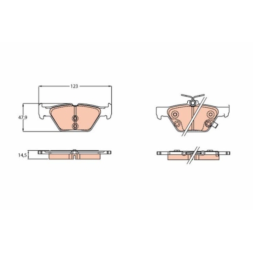 TRW Bremsbelagsatz, Scheibenbremse GDB3639