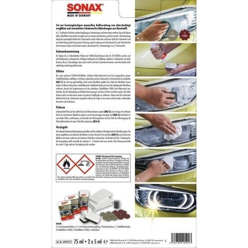 2x SONAX Scheinwerfer AufbereitungsSet PE-Tube/Doppelkammerbeutel 75 ml