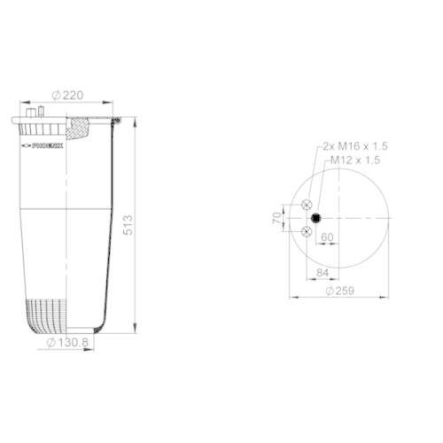 PHOENIX Federbalg, Luftfederung Quality Range 1 DF 16-2 NP