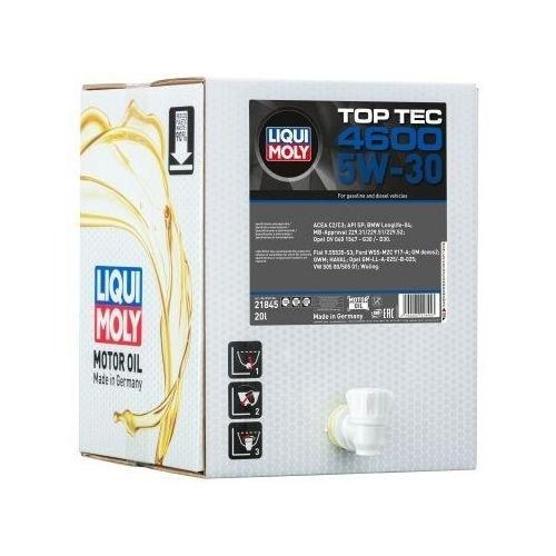 LIQUI MOLY Motoröl Top Tec 4600, 5W-30, 20-Liter Kanister Bag in Box 23122