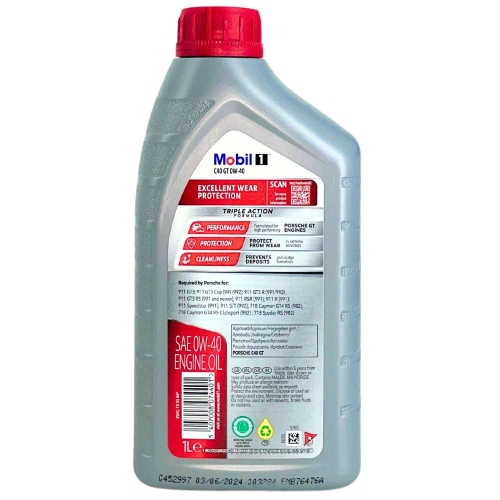 Motor&ouml;l Motoren&ouml;l Mobil 1 C40 GT 0W-40 Porsche C40 GT 1 Liter Flasche 157842