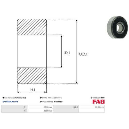 AS-PL Lager FAG ABE9002(FAG)