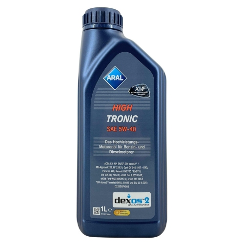 Aral Motor&ouml;l Motoren&ouml;l HighTronic 5W-40 1 Liter Flasche 15F47B