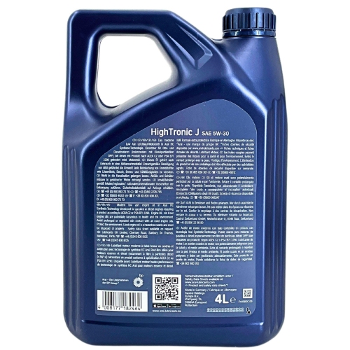 Aral Motor&ouml;l Motoren&ouml;l HighTronic J 5W-30 4 Liter Kanister 15F4BC