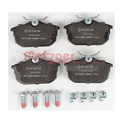 METZGER Bremsbelagsatz, Scheibenbremse 1170118