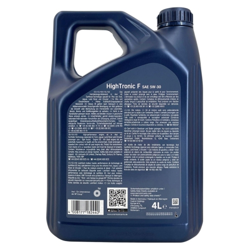 Aral Motor&ouml;l Motoren&ouml;l HighTronic F 5W-30 4 Liter Kanister 15F458