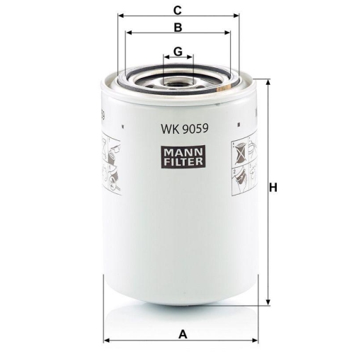 MANN-FILTER Kraftstofffilter WK 9059