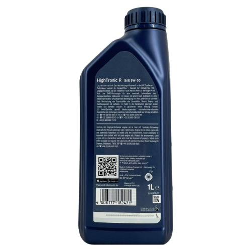 Aral Motor&ouml;l Motoren&ouml;l HighTronic R 5W-30 1 Liter Flasche 15F459