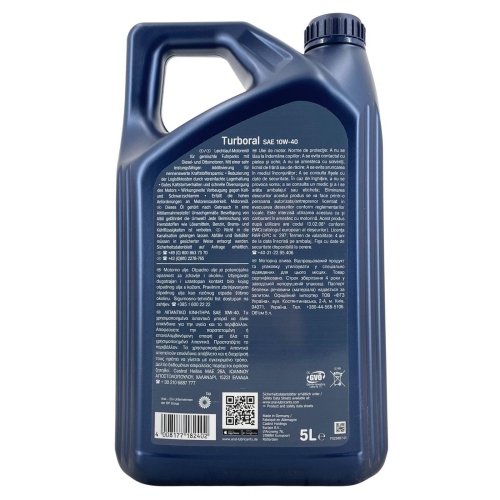 Aral Motor&ouml;l Motoren&ouml;l Turboral 10W-40 5 Liter Kanister 15F45C