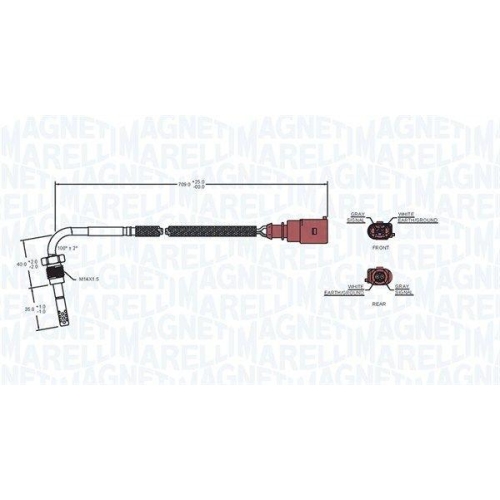 MAGNETI MARELLI Sensor, Abgastemperatur 172000011010
