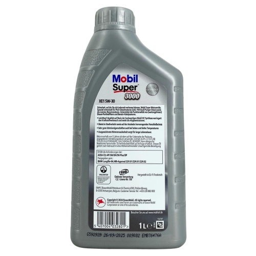 Motor&ouml;l Mobil Super 2000 X1 5W-30 1 Liter Flasche API SL ACEA A3/B4 154749