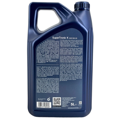 Aral Motor&ouml;l Motoren&ouml;l SuperTronic K 5W-30 5 Liter Kanister 15F477