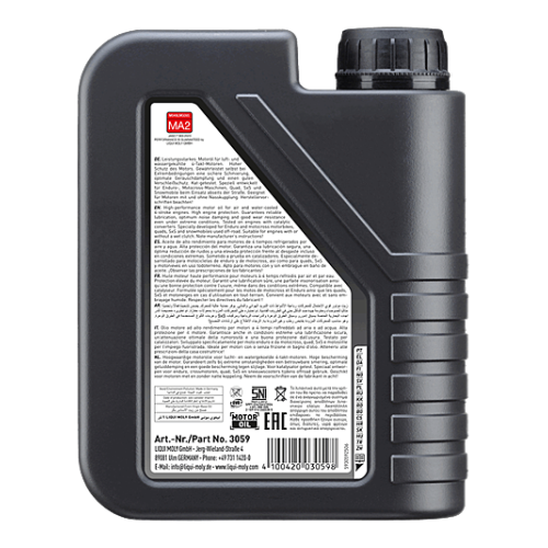 Motor&ouml;l LIQUI MOLY 3059 Motorbike 4T 10W-40 Basic Offroad 1 Liter Motorrad