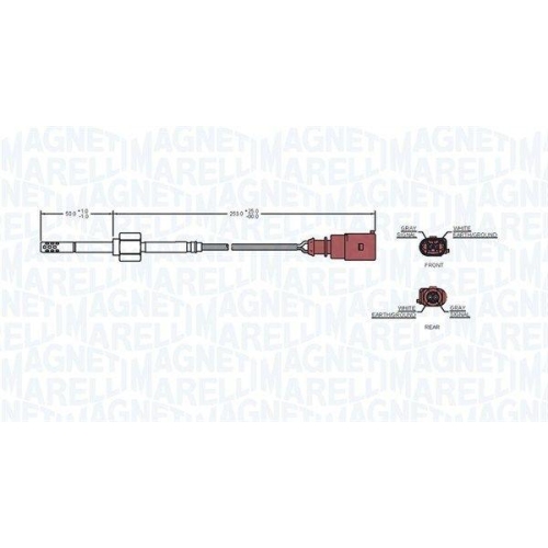 MAGNETI MARELLI Sensor, Abgastemperatur 172000085010