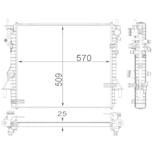 MAHLE K&uuml;hler, Motork&uuml;hlung BEHR *** PREMIUM LINE *** CR 1937 000P