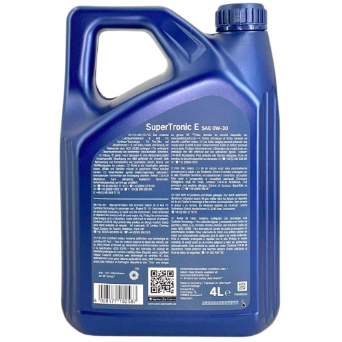 Aral Motor&ouml;l Motoren&ouml;l SuperTronic E 0W-30 4 Liter 15F482
