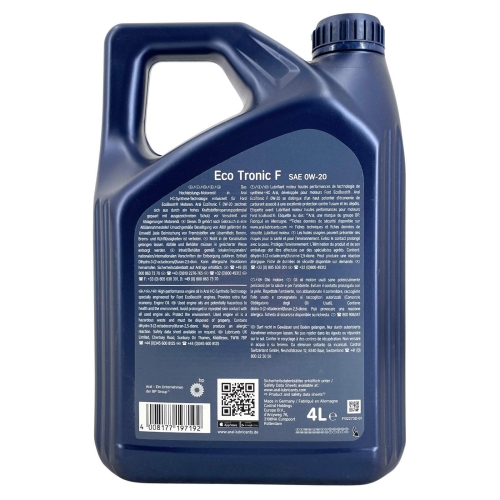 Aral Motor&ouml;l Motoren&ouml;l EcoTronic F 0W-20 - 4 Liter Kanister 15FF66