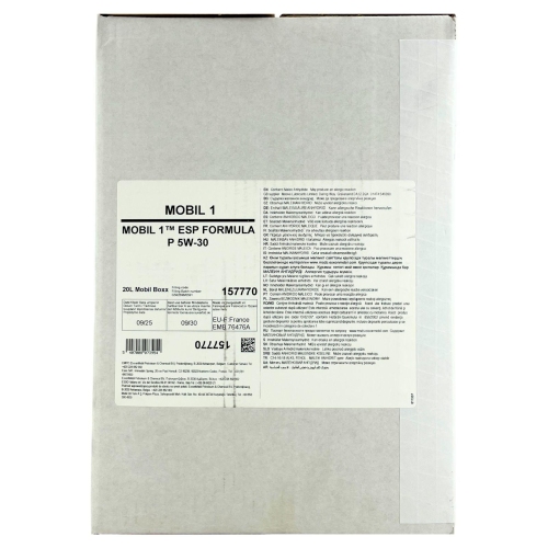 Motor&ouml;l Mobil 1 ESP Formula P 5W-30 20 Liter STELLANTIS FPW9.55535/03 MB GM PSA