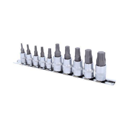 1/4 Zoll+3/8 Zoll Bit-Stecknuss-Satz TorxPlus, 10-tlg, IP10-IP60 KS TOOLS
