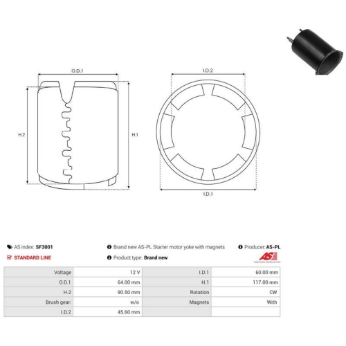 AS-PL Erregerwicklung, Starter AS SF3001