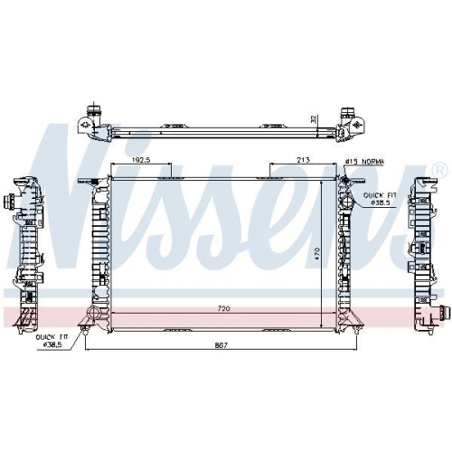 NISSENS Kühler, Motorkühlung 60319