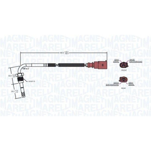 MAGNETI MARELLI Sensor, Abgastemperatur 172000137010