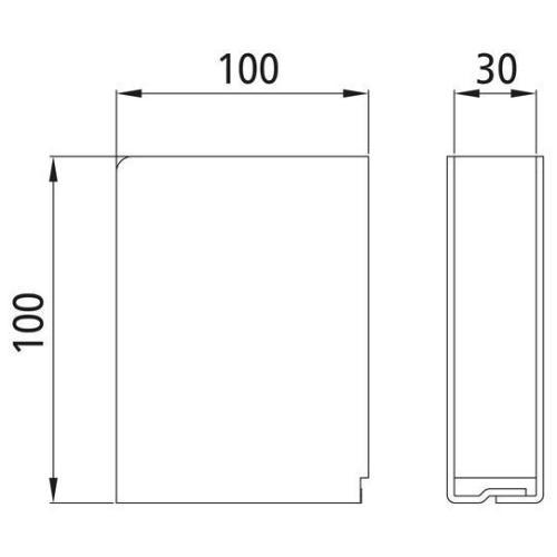 Einstecktasche, geschlossen, mit Lochbild, 50 x 110 x 26 mm Suer 125132331
