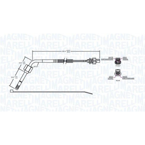 MAGNETI MARELLI Sensor, Abgastemperatur 172000147010