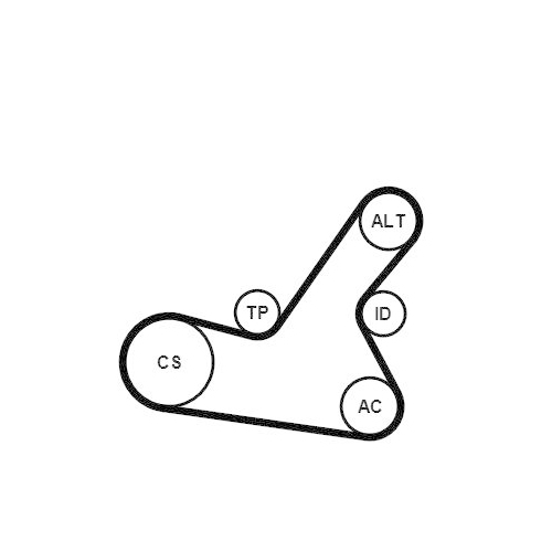 CONTINENTAL CTAM Keilrippenriemensatz 6PK1564K2