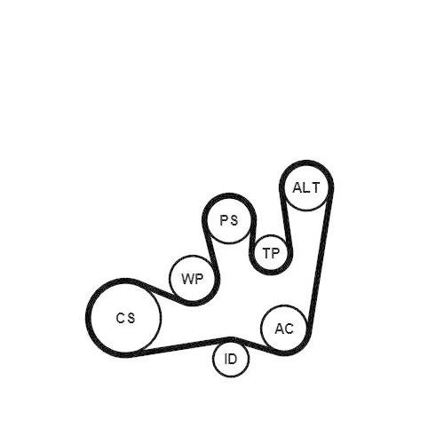 CONTINENTAL CTAM Keilrippenriemensatz 6PK1642K1
