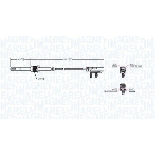 MAGNETI MARELLI Sensor, Abgastemperatur 172000183010