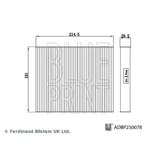 BLUE PRINT Filter, Innenraumluft ADBP250078