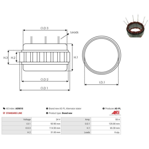 AS-PL Stator, Generator AS AS9010