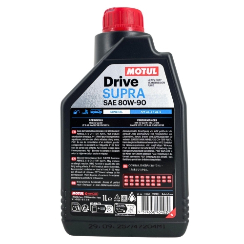 Getriebe&ouml;l MOTUL DRIVE SUPRA 80W-90 - 1 Liter API GL-4, GL-5 Mineralisch 114460