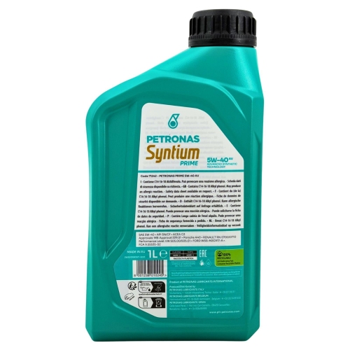 Motor&ouml;l Motoren&ouml;l PETRONAS SYNTIUM PRIME AV 5W-40, 1 Liter Flasche 71242E18EU