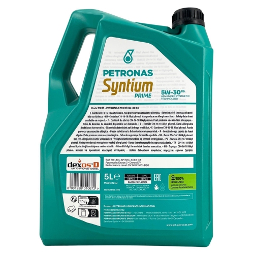 Motor&ouml;l Motoren&ouml;l Petronas Syntium Prime XS 5W-30 - 5 Liter Kanister 71235M12EU