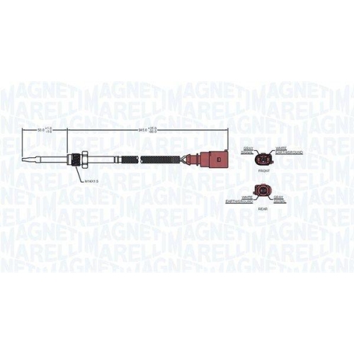 MAGNETI MARELLI Sensor, Abgastemperatur 172000249010