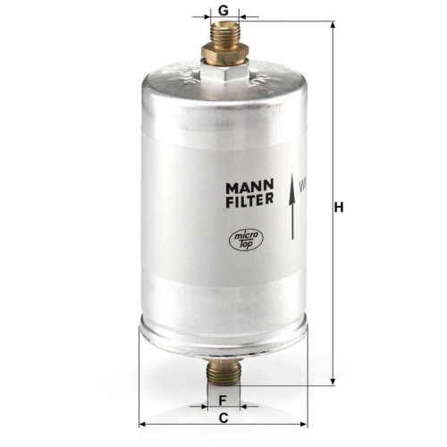 MANN-FILTER Kraftstofffilter WK 726/2