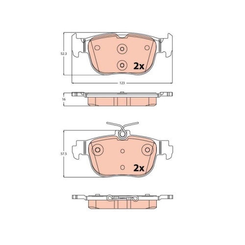 TRW Bremsbelagsatz, Scheibenbremse GDB2373