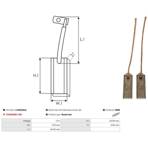 AS-PL Kohleb&uuml;rste, Generator GEBE LAX82(IKA)