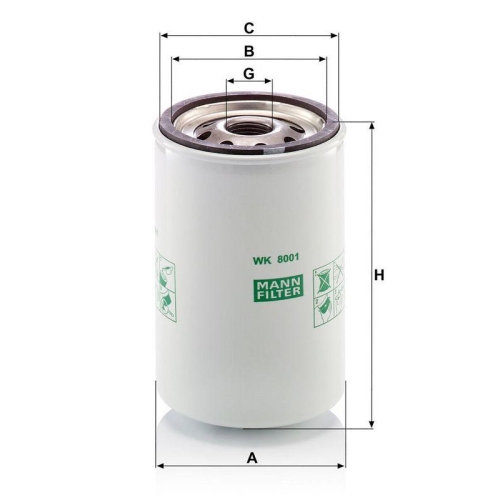 MANN-FILTER Kraftstofffilter WK 8001