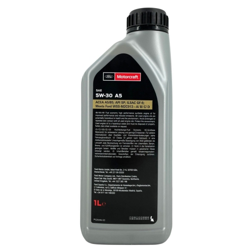 Original Ford Motor&ouml;l Motoren&ouml;l Motorcraft A5 5W-30 1 Liter 15F1CE